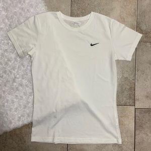 Nike Fit Dri White Short Sleeve Workout Top
